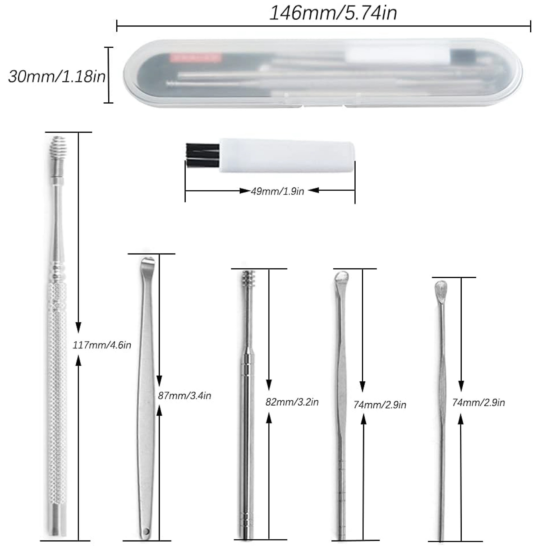 Set Limpieza Y Cuidado De Oídos Kit X6